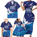 Bondi Beach Pray For Australia Personalised Family Matching Short Sleeve Bodycon Dress and Hawaiian Shirt - Aussie Hoodie