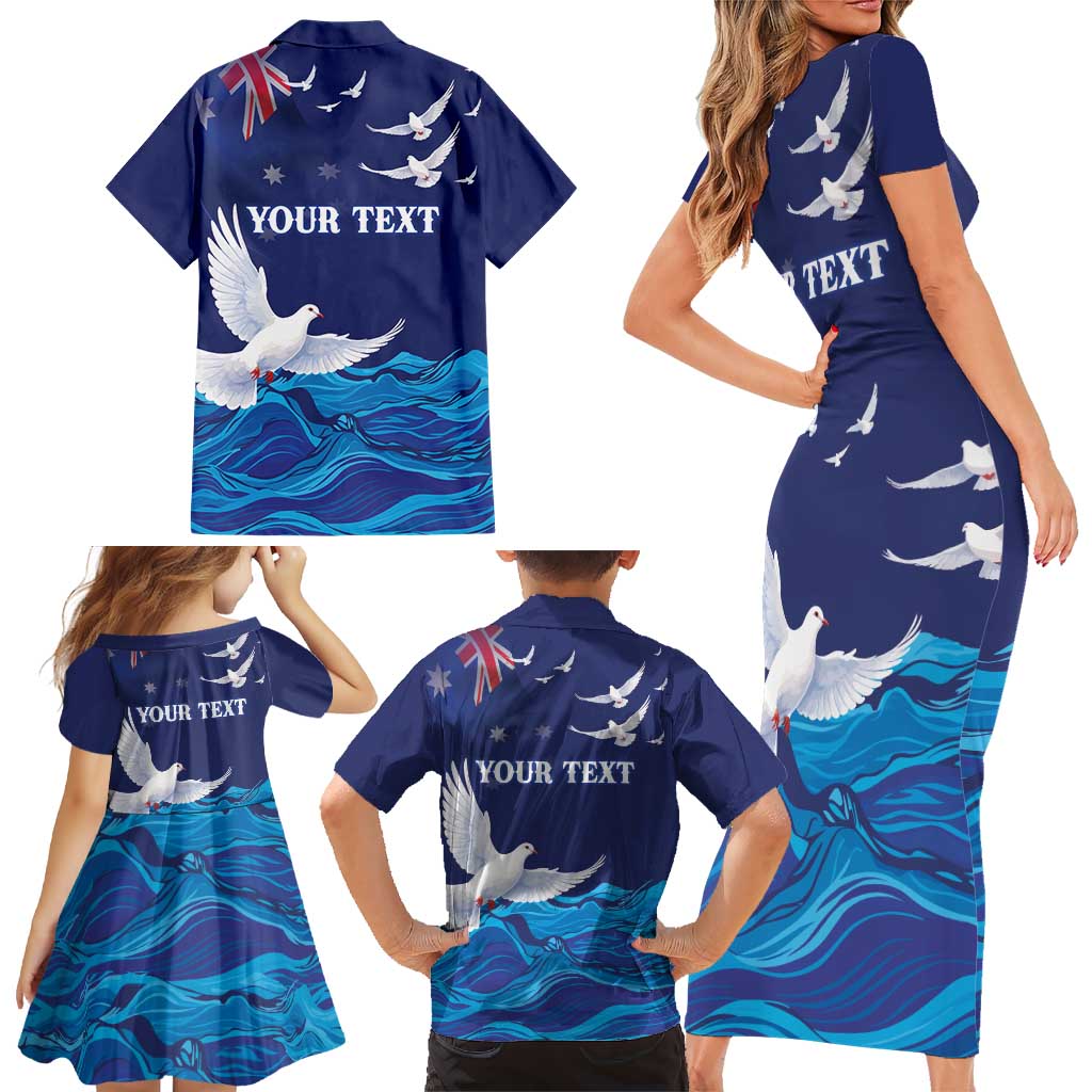 Bondi Beach Pray For Australia Personalised Family Matching Short Sleeve Bodycon Dress and Hawaiian Shirt - Aussie Hoodie