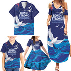 Bondi Beach Pray For Australia Personalised Family Matching Summer Maxi Dress and Hawaiian Shirt - Aussie Hoodie