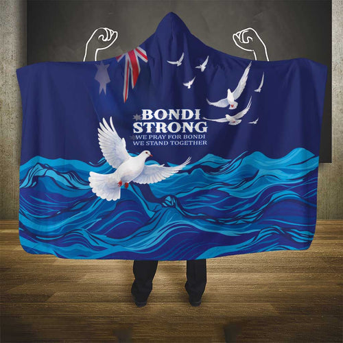 Bondi Beach Pray For Australia Hooded Blanket - Aussie Hoodie