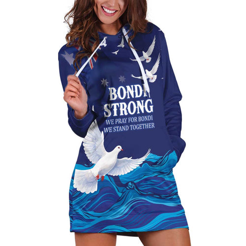 Bondi Beach Pray For Australia Personalised Hoodie Dress - Aussie Hoodie