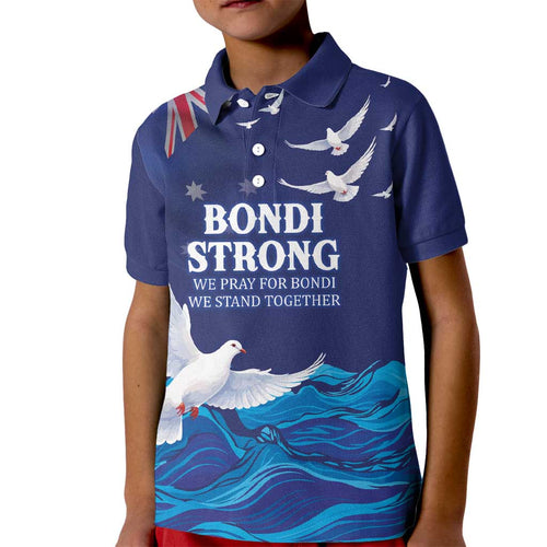 Bondi Beach Pray For Australia Personalised Kid Polo Shirt - Aussie Hoodie