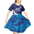 Bondi Beach Pray For Australia Personalised Kid Short Sleeve Dress - Aussie Hoodie