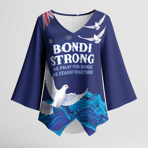 Bondi Beach Pray For Australia Personalised Kimono Sleeve Blouse - Aussie Hoodie
