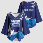 Bondi Beach Pray For Australia Personalised Kimono Sleeve Blouse - Aussie Hoodie