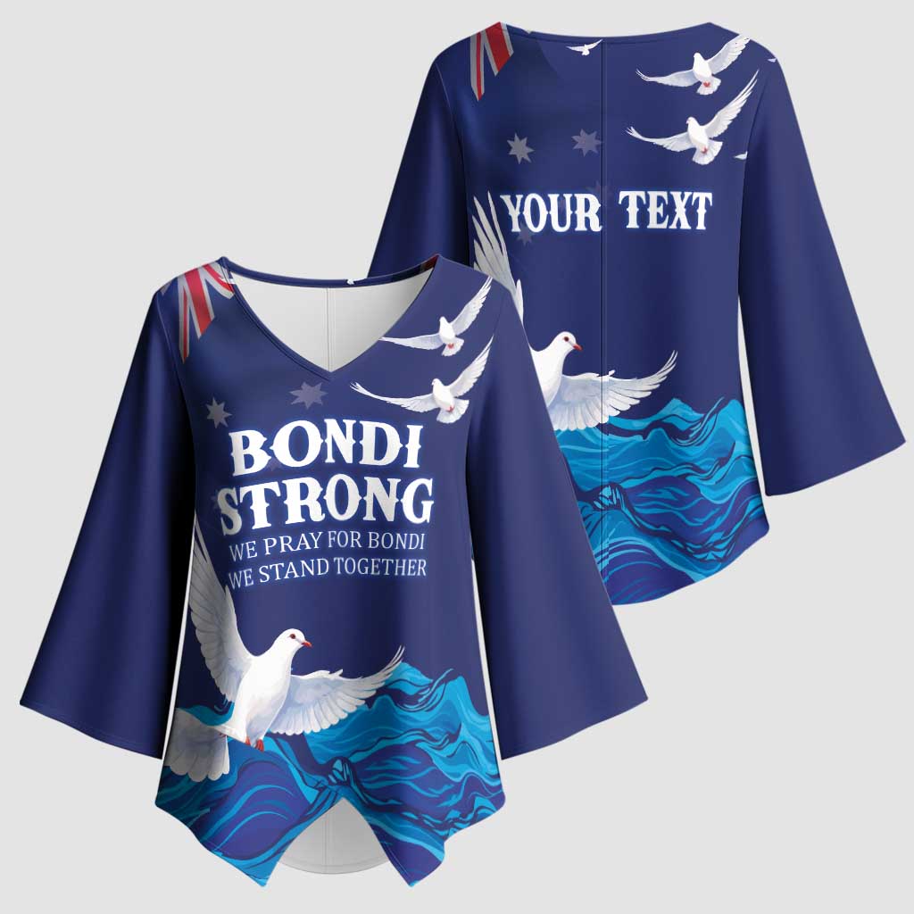 Bondi Beach Pray For Australia Personalised Kimono Sleeve Blouse - Aussie Hoodie