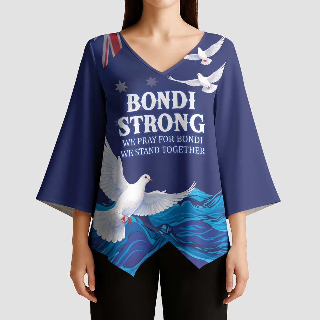 Bondi Beach Pray For Australia Personalised Kimono Sleeve Blouse - Aussie Hoodie