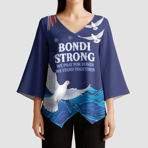 Bondi Beach Pray For Australia Personalised Kimono Sleeve Blouse - Aussie Hoodie