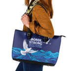 Bondi Beach Pray For Australia Leather Tote Bag - Aussie Hoodie