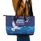 Bondi Beach Pray For Australia Leather Tote Bag - Aussie Hoodie