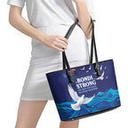 Bondi Beach Pray For Australia Leather Tote Bag - Aussie Hoodie