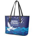 Bondi Beach Pray For Australia Leather Tote Bag - Aussie Hoodie