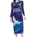 Bondi Beach Pray For Australia Personalised Long Sleeve Bodycon Dress - Aussie Hoodie