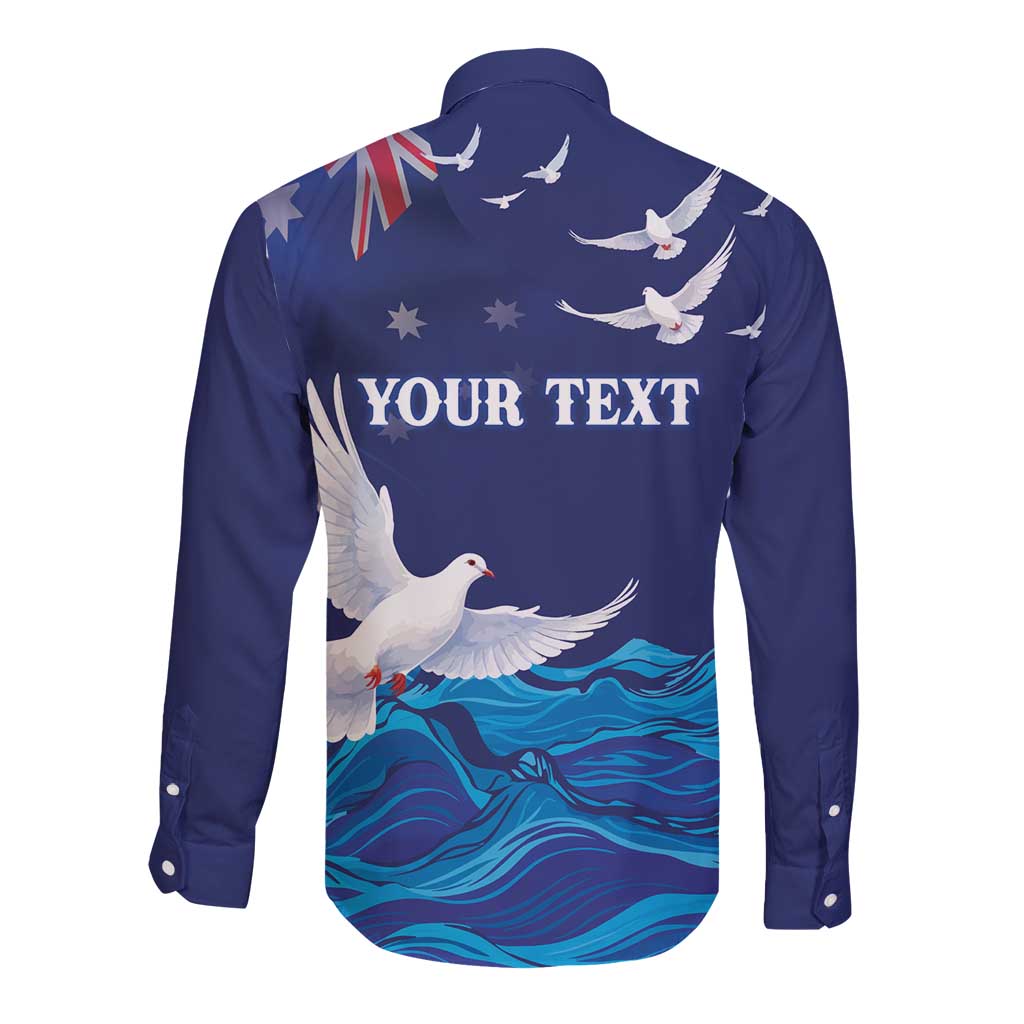 Bondi Beach Pray For Australia Personalised Long Sleeve Button Shirt - Aussie Hoodie