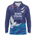 Bondi Beach Pray For Australia Personalised Long Sleeve Polo Shirt - Aussie Hoodie