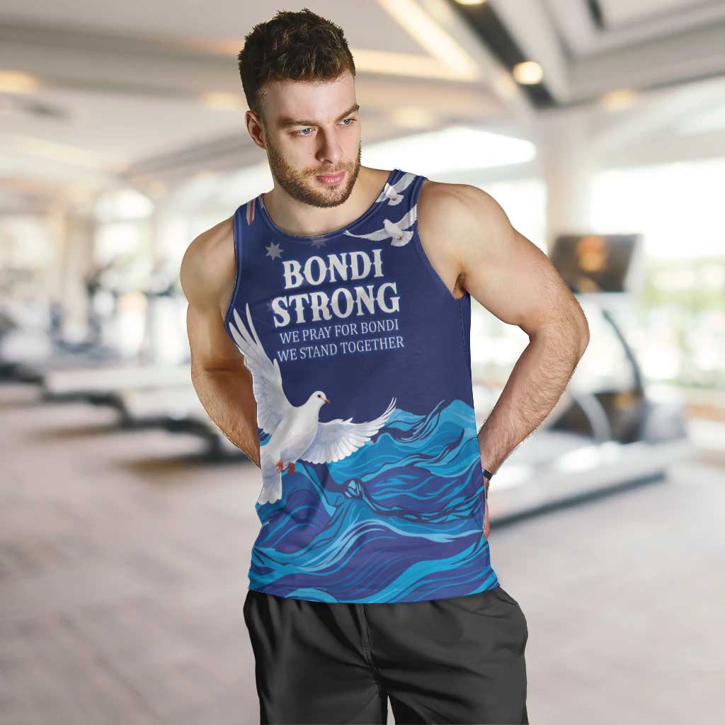 Bondi Beach Pray For Australia Personalised Men Tank Top - Aussie Hoodie