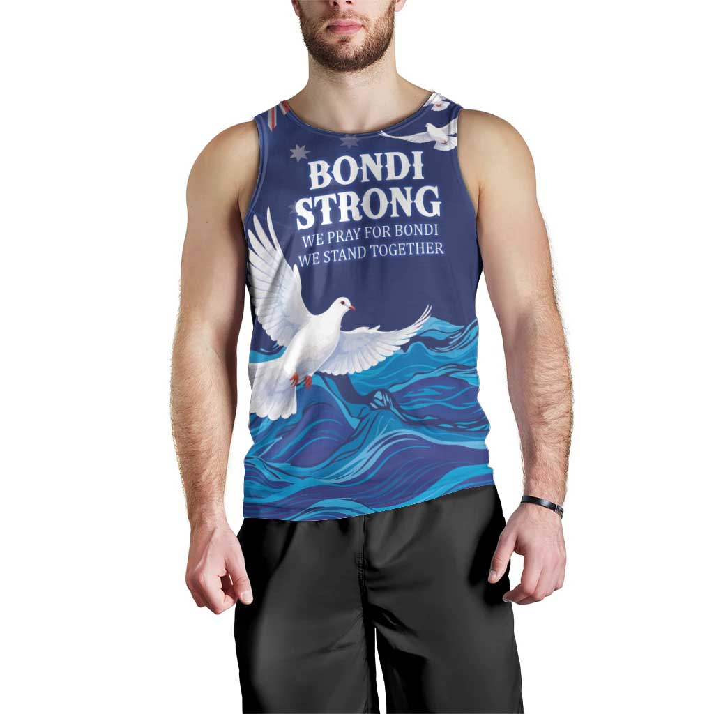 Bondi Beach Pray For Australia Personalised Men Tank Top - Aussie Hoodie