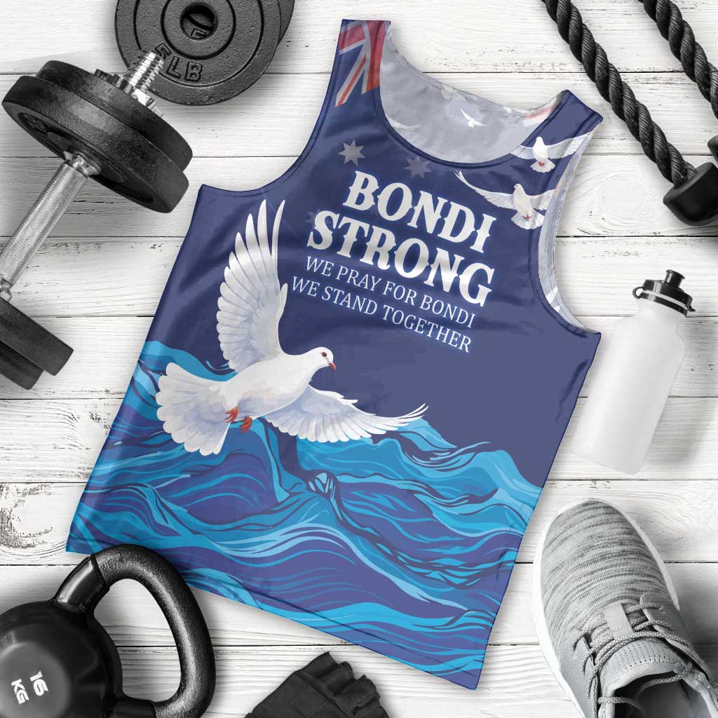 Bondi Beach Pray For Australia Personalised Men Tank Top - Aussie Hoodie