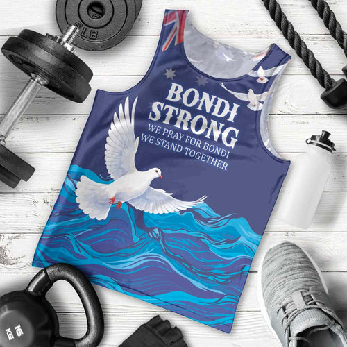 Bondi Beach Pray For Australia Personalised Men Tank Top - Aussie Hoodie