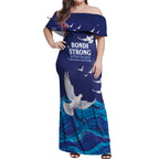 Bondi Beach Pray For Australia Personalised Off Shoulder Maxi Dress - Aussie Hoodie