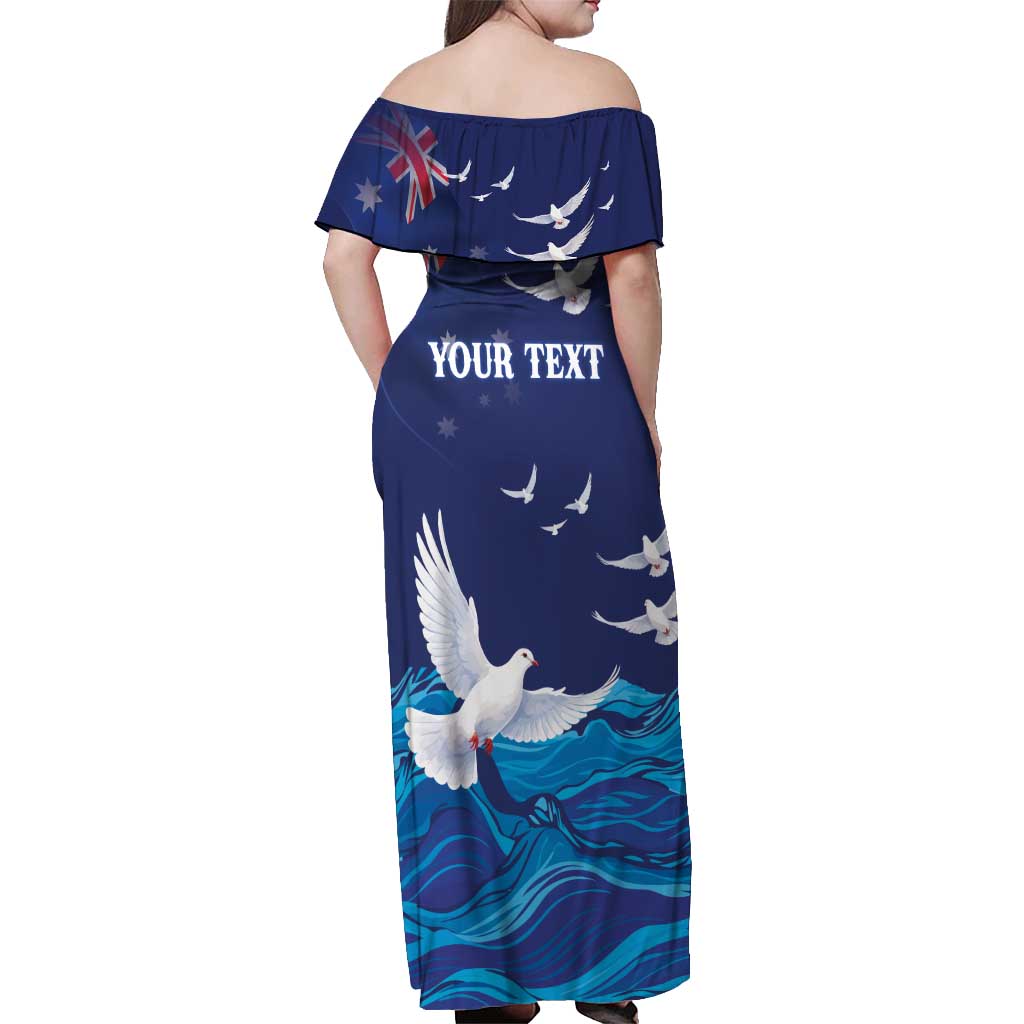 Bondi Beach Pray For Australia Personalised Off Shoulder Maxi Dress - Aussie Hoodie