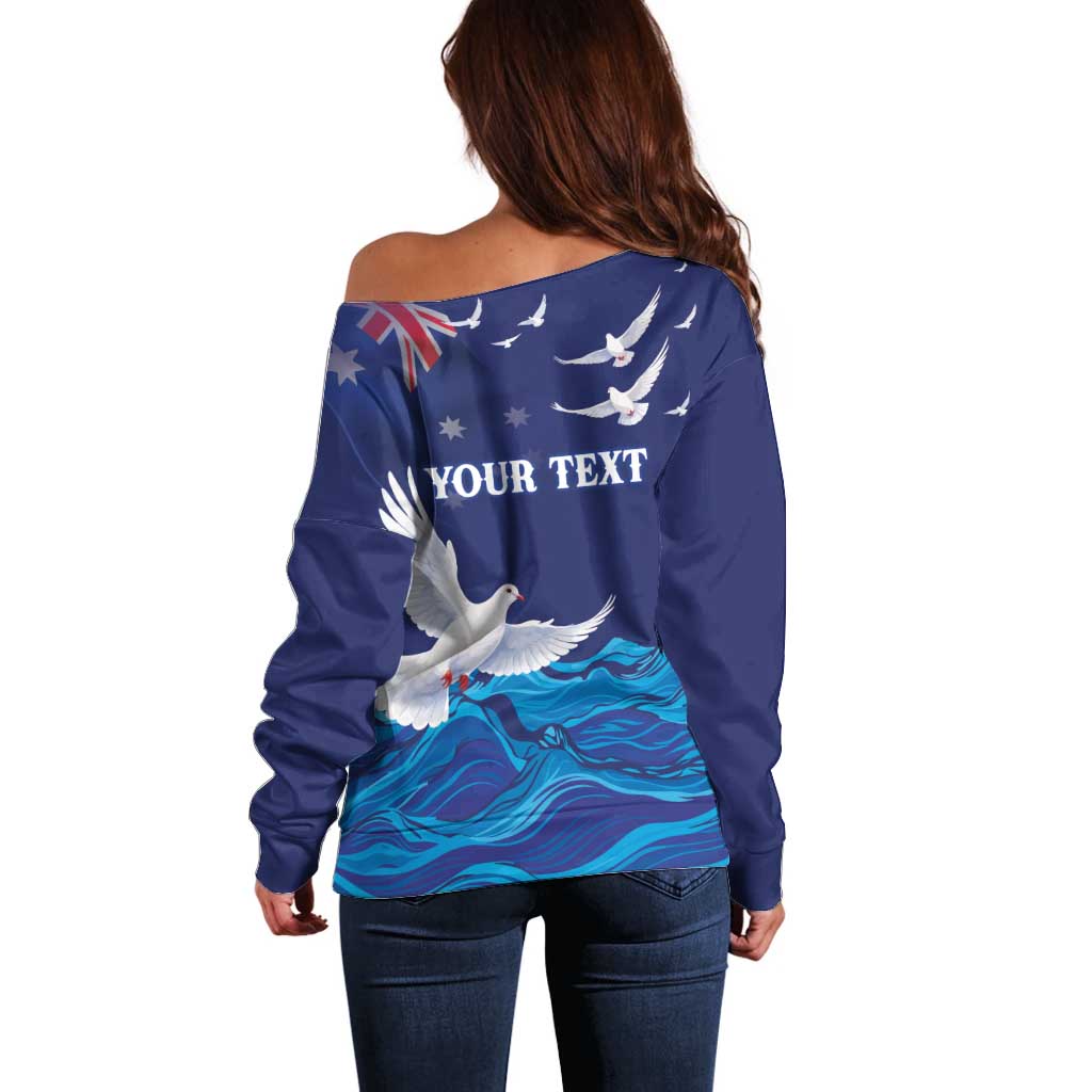 Bondi Beach Pray For Australia Personalised Off Shoulder Sweater - Aussie Hoodie
