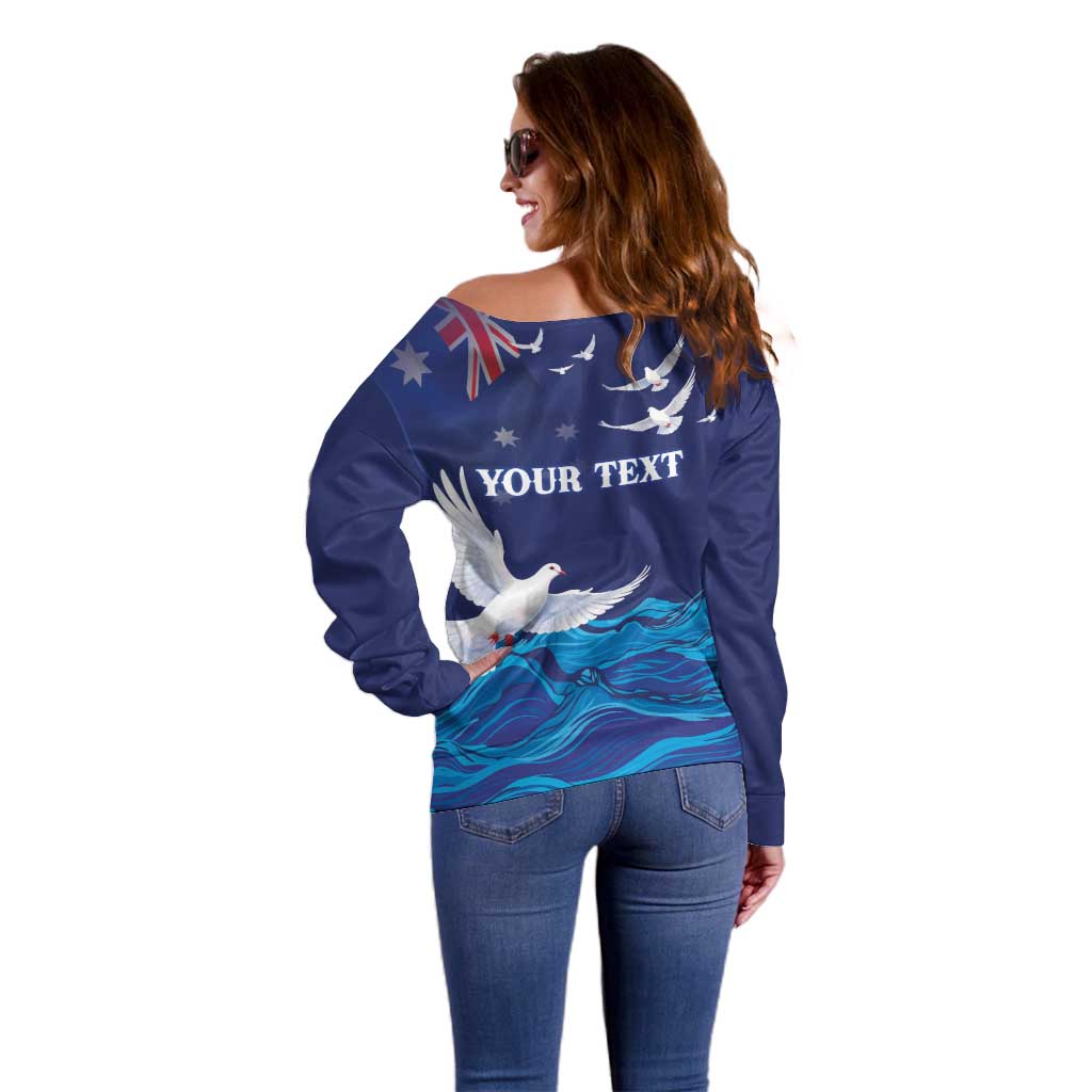 Bondi Beach Pray For Australia Personalised Off Shoulder Sweater - Aussie Hoodie