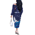 Bondi Beach Pray For Australia Personalised Off The Shoulder Long Sleeve Dress - Aussie Hoodie