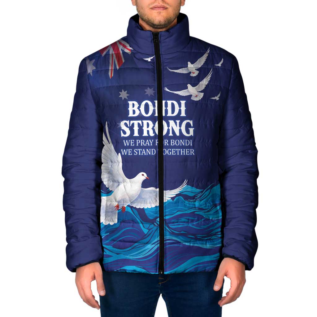 Bondi Beach Pray For Australia Personalised Padded Jacket - Aussie Hoodie