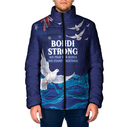 Bondi Beach Pray For Australia Personalised Padded Jacket - Aussie Hoodie