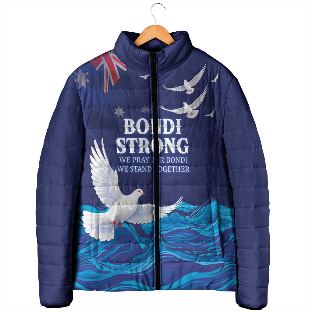 Bondi Beach Pray For Australia Personalised Padded Jacket - Aussie Hoodie