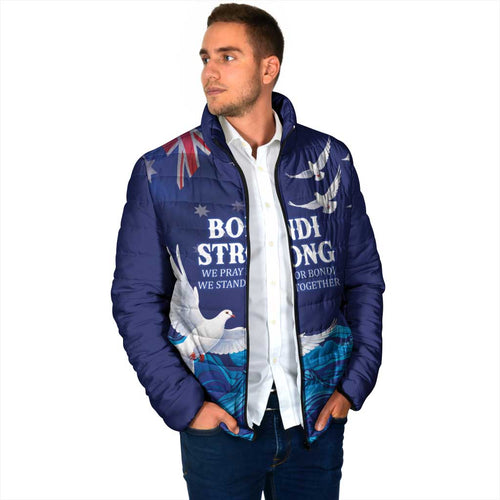 Bondi Beach Pray For Australia Personalised Padded Jacket - Aussie Hoodie