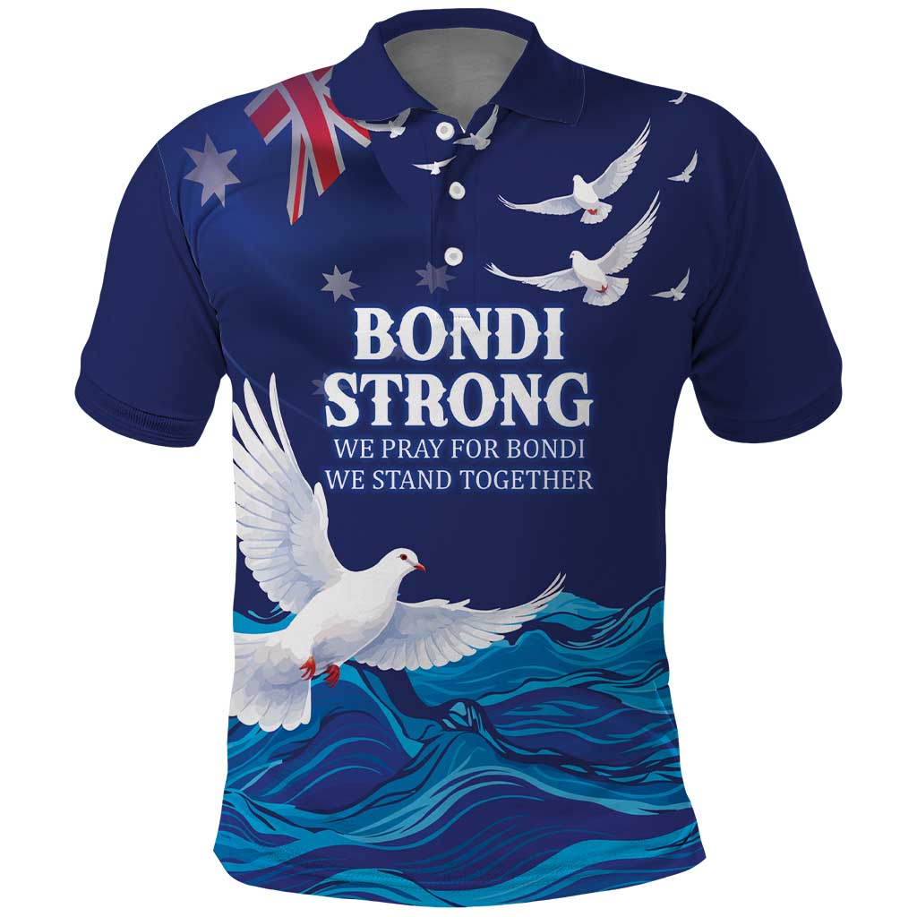 Bondi Beach Pray For Australia Personalised Polo Shirt - Aussie Hoodie