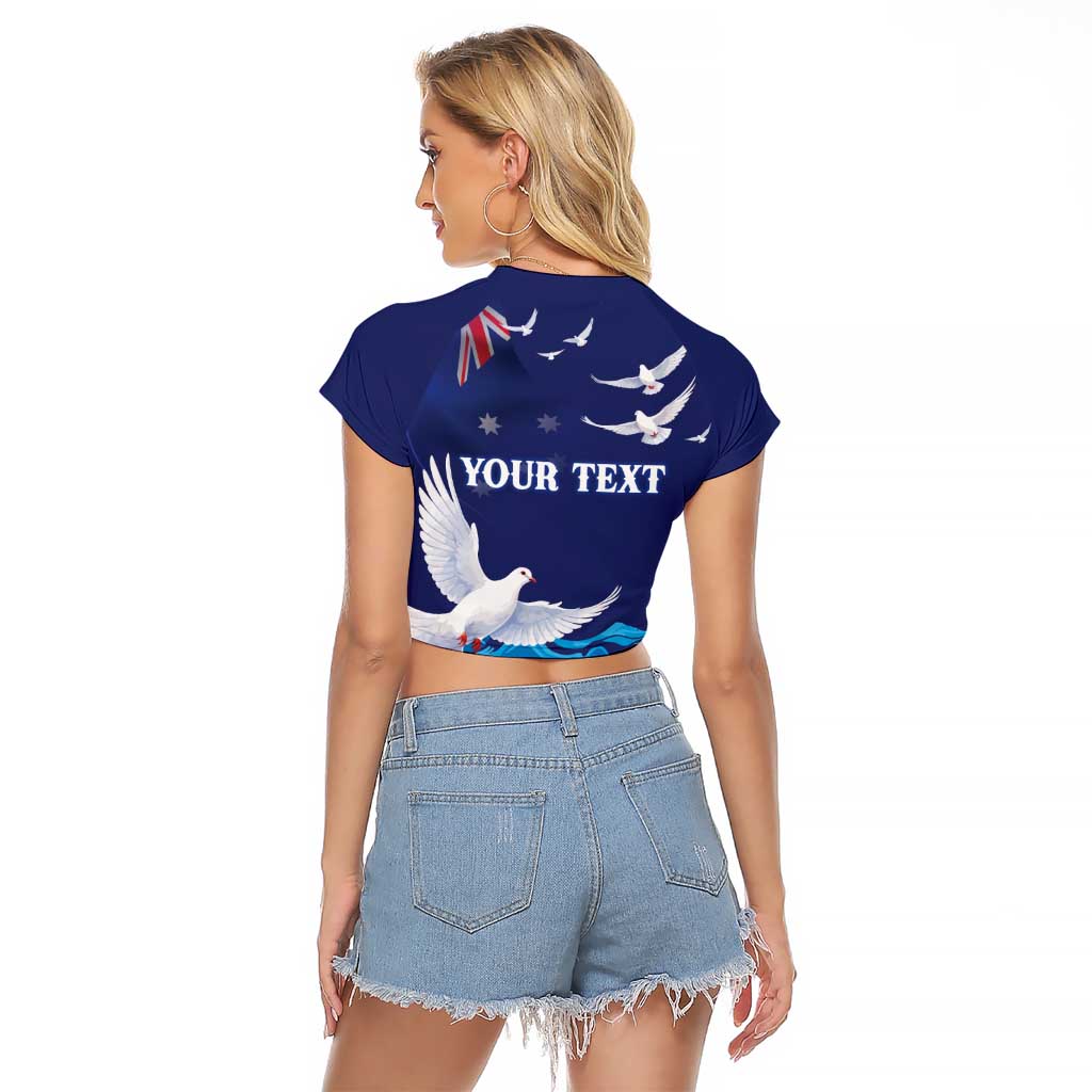 Bondi Beach Pray For Australia Personalised Raglan Cropped T Shirt - Aussie Hoodie