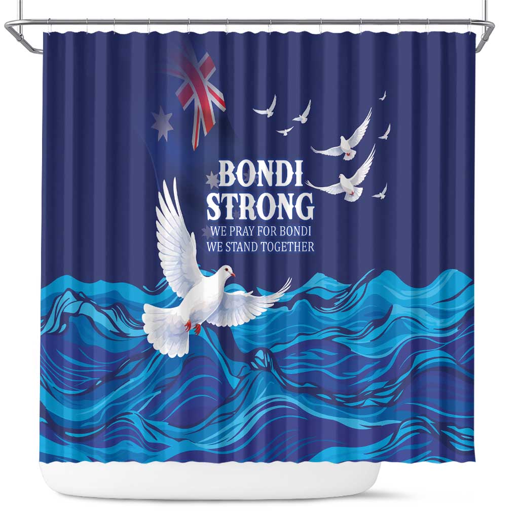 Bondi Beach Pray For Australia Shower Curtain - Aussie Hoodie