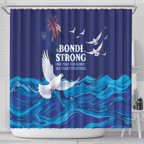 Bondi Beach Pray For Australia Shower Curtain - Aussie Hoodie