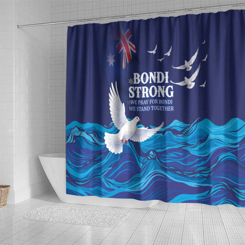 Bondi Beach Pray For Australia Shower Curtain - Aussie Hoodie
