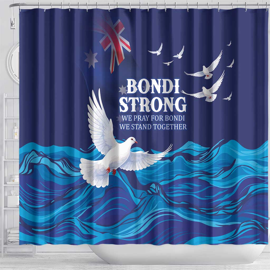Bondi Beach Pray For Australia Shower Curtain - Aussie Hoodie