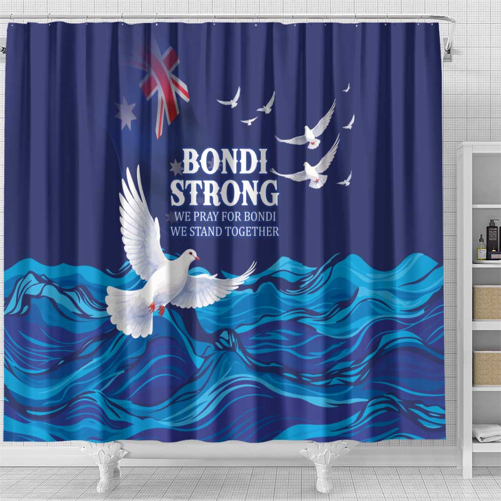 Bondi Beach Pray For Australia Shower Curtain - Aussie Hoodie