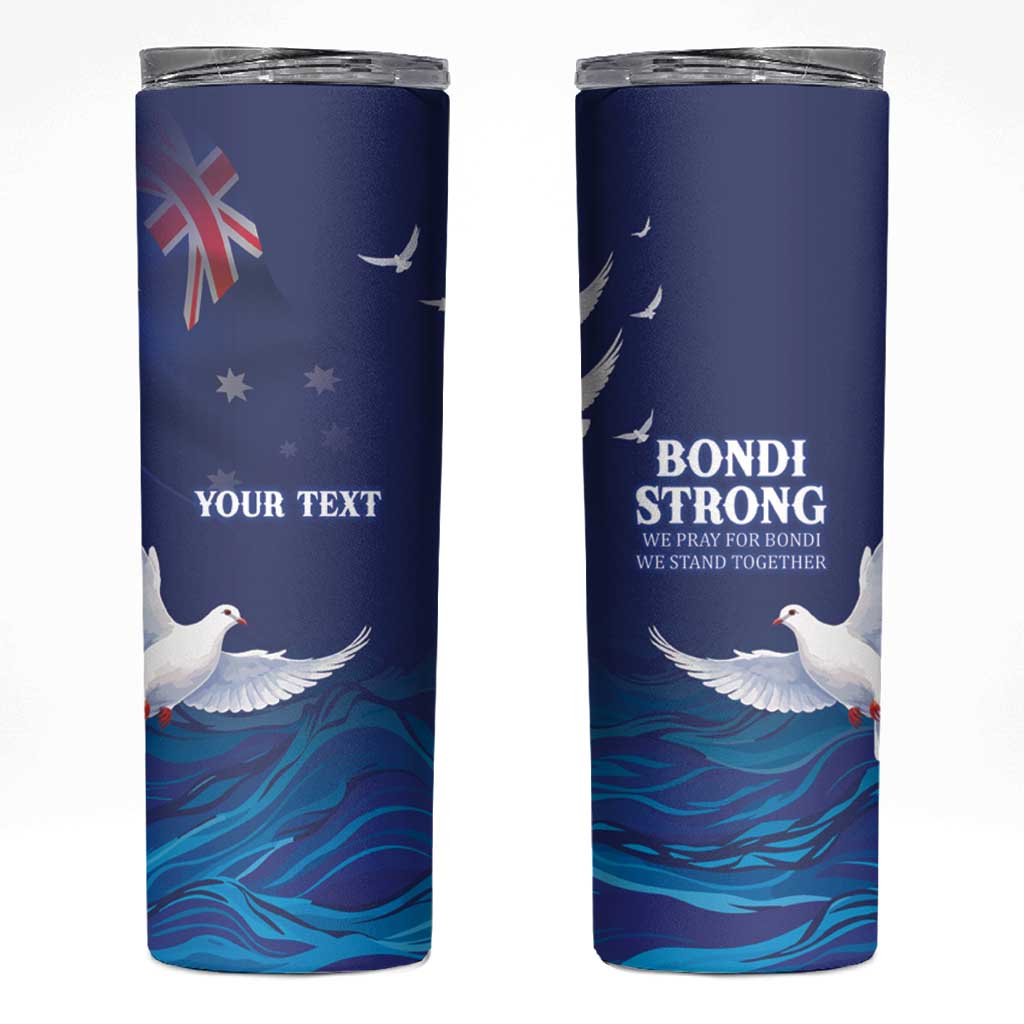 Bondi Beach Pray For Australia Personalised Skinny Tumbler - Aussie Hoodie