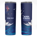 Bondi Beach Pray For Australia Personalised Skinny Tumbler - Aussie Hoodie