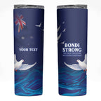 Bondi Beach Pray For Australia Personalised Skinny Tumbler - Aussie Hoodie