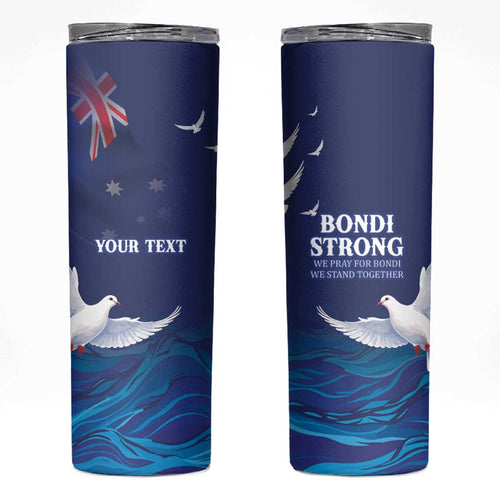 Bondi Beach Pray For Australia Personalised Skinny Tumbler - Aussie Hoodie