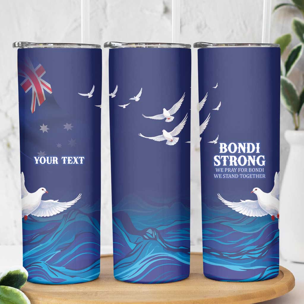 Bondi Beach Pray For Australia Personalised Skinny Tumbler - Aussie Hoodie