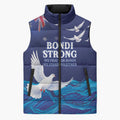 Bondi Beach Pray For Australia Personalised Sleeveless Puffer Jacket - Aussie Hoodie