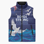 Bondi Beach Pray For Australia Personalised Sleeveless Puffer Jacket - Aussie Hoodie