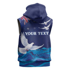 Bondi Beach Pray For Australia Personalised Sleeveless Zip Hoodie - Aussie Hoodie