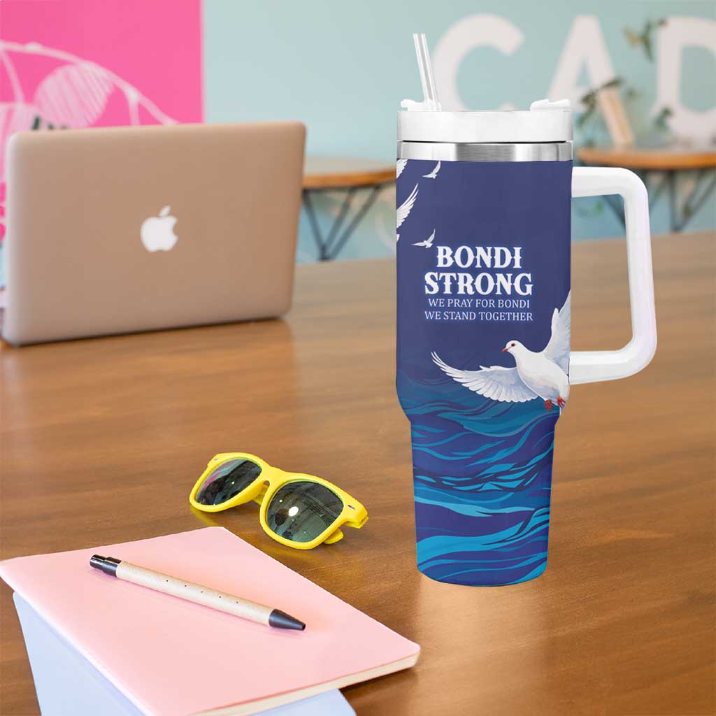 Bondi Beach Pray For Australia Personalised Tumbler With Handle - Aussie Hoodie
