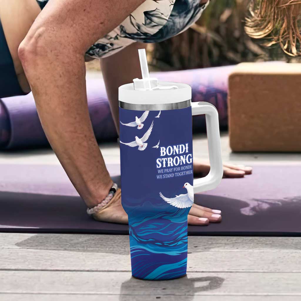 Bondi Beach Pray For Australia Personalised Tumbler With Handle - Aussie Hoodie