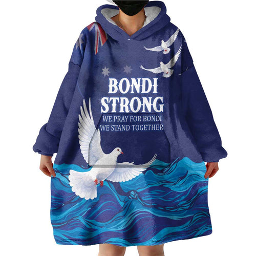 Bondi Beach Pray For Australia Personalised Wearable Blanket Hoodie - Aussie Hoodie